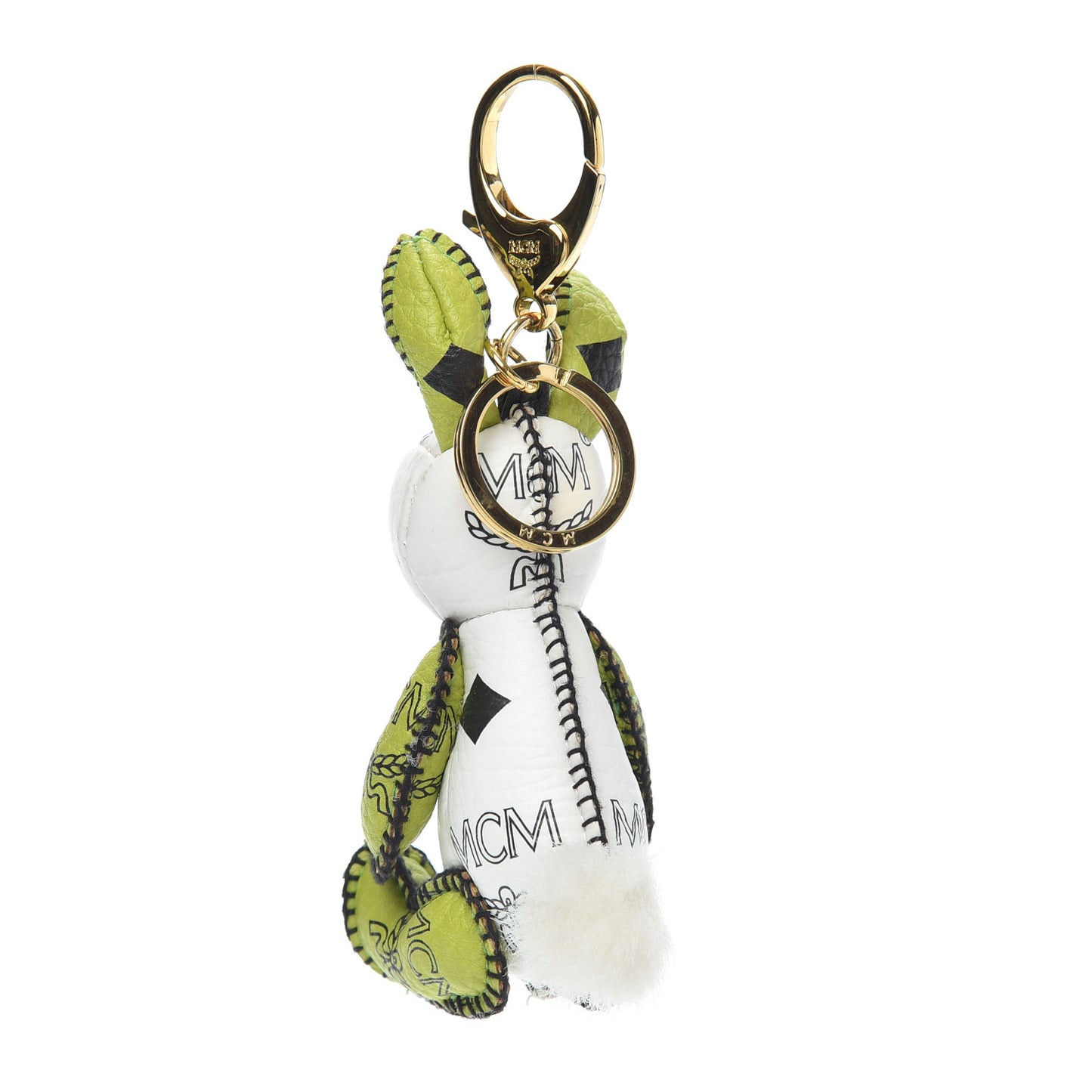 Visetos Rabbit Key Ring Bag Charm White Green