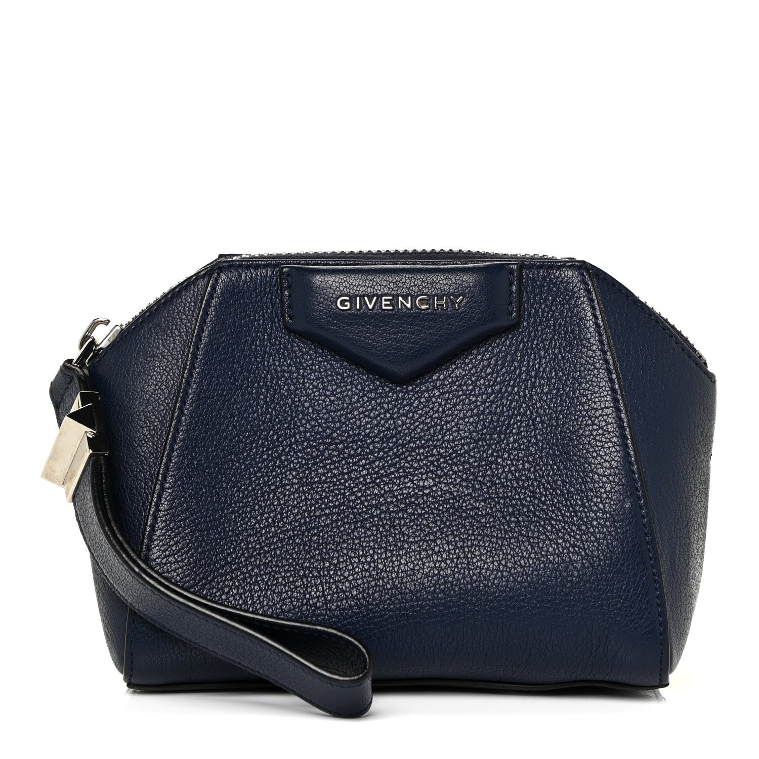 Givenchy Sugar Goatskin Small Antigona Beauty Wristlet Navy 1 of 12