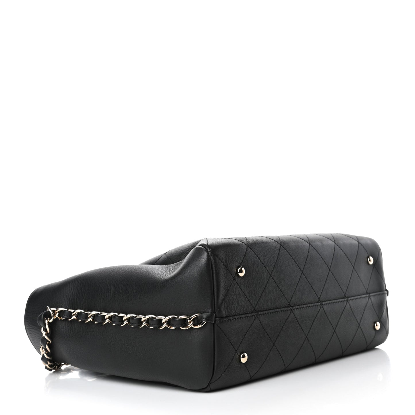 Bullskin Stitched Medium Shopping Bag Black