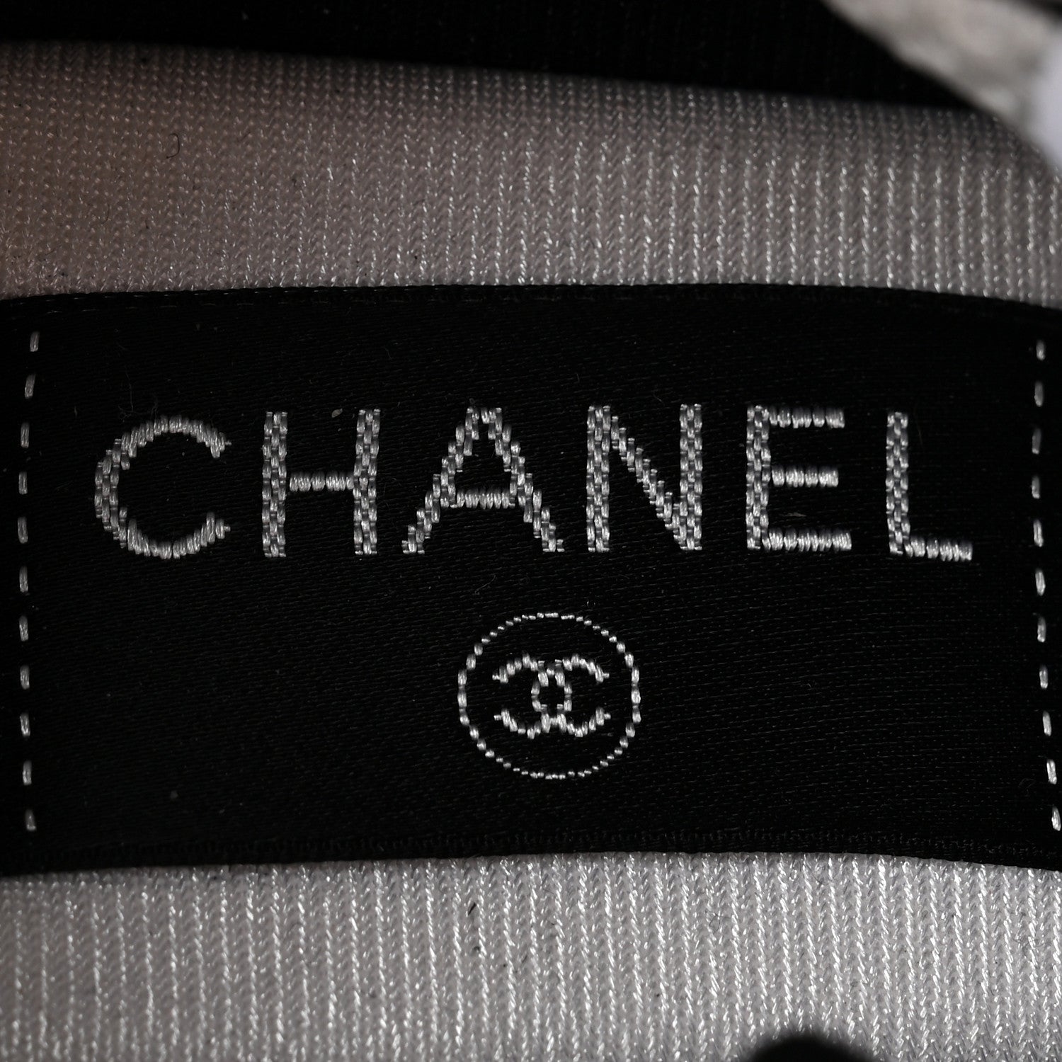 Chanel Mesh Suede Grained Calfskin Womens CC Sneakers 38 Black White 7 of 8