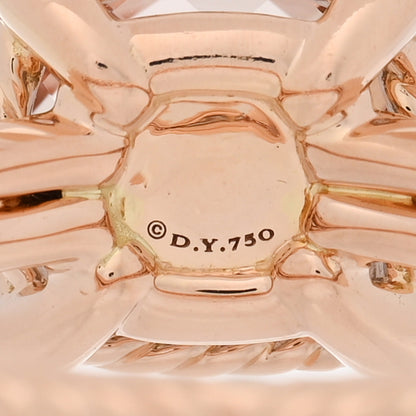 David Yurman 18K Rose Gold Diamond Morganite 11mm Chatelaine Ring 53 6.5 4 of 4