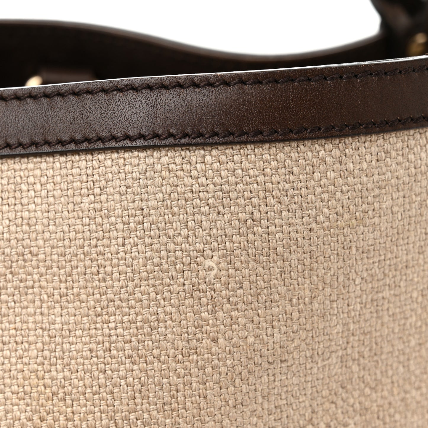 Linen Canvas Medium Craft Logo Tote Brown