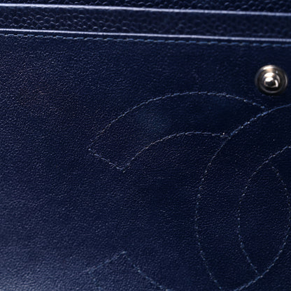 Chanel Caviar Quilted Jumbo Double Flap Navy Blue 10 of 13