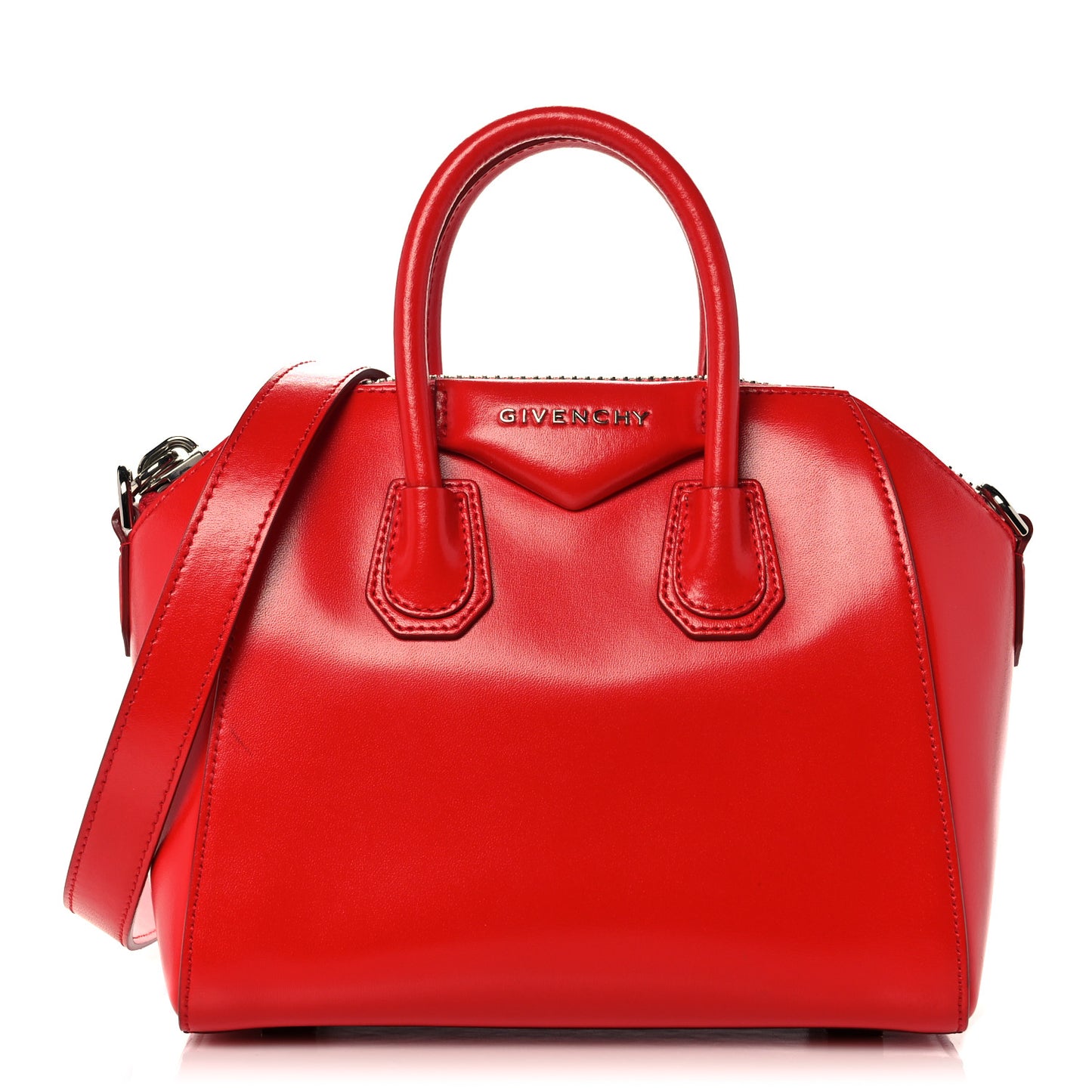 Shiny Lord Calfskin Mini Antigona Red