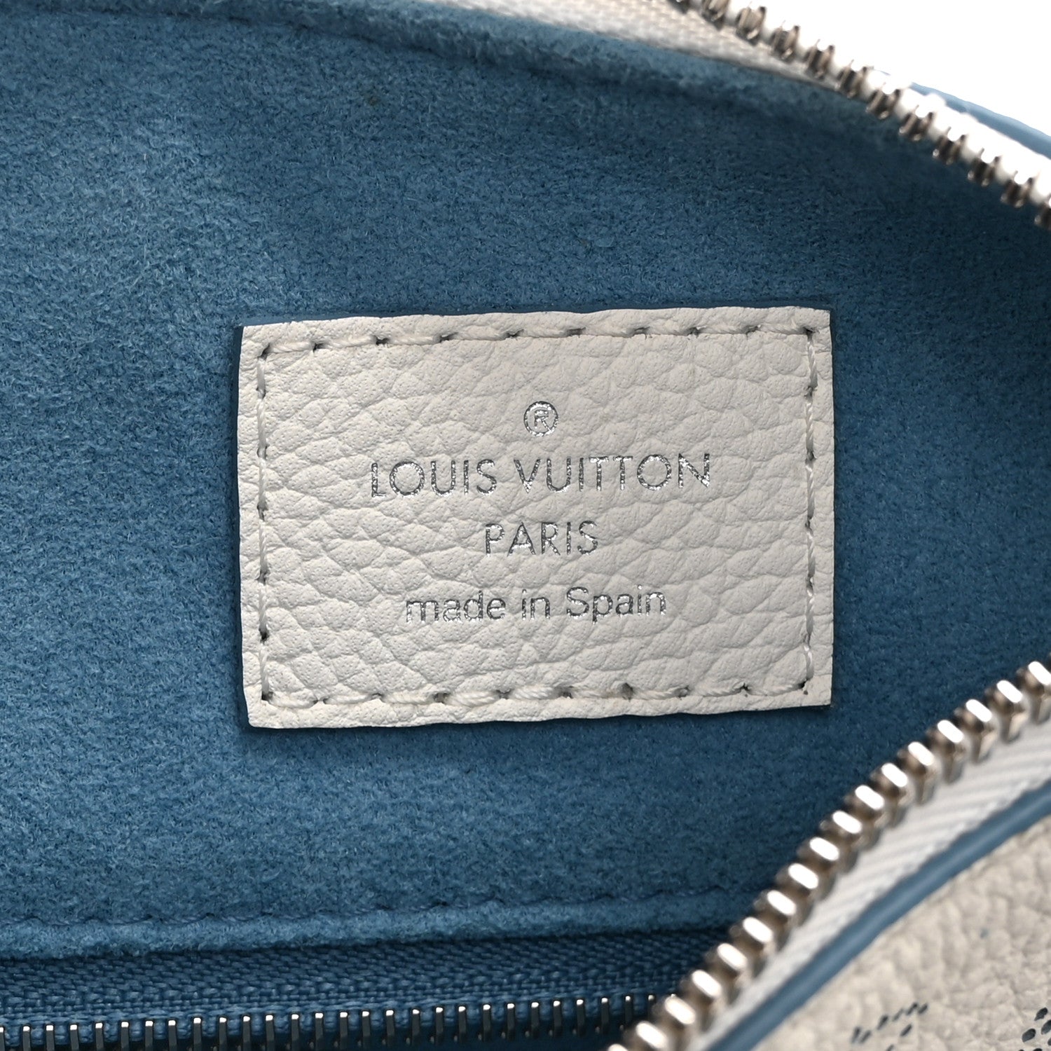 Louis Vuitton Mahina Beaubourg Hobo MM Snow Orage Blue 6 of 9