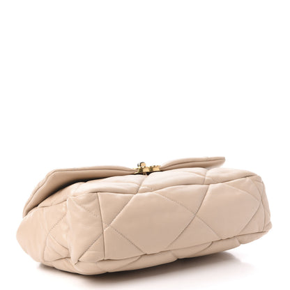 Chanel Lambskin Quilted Large 19 Flap Beige 4 of 18