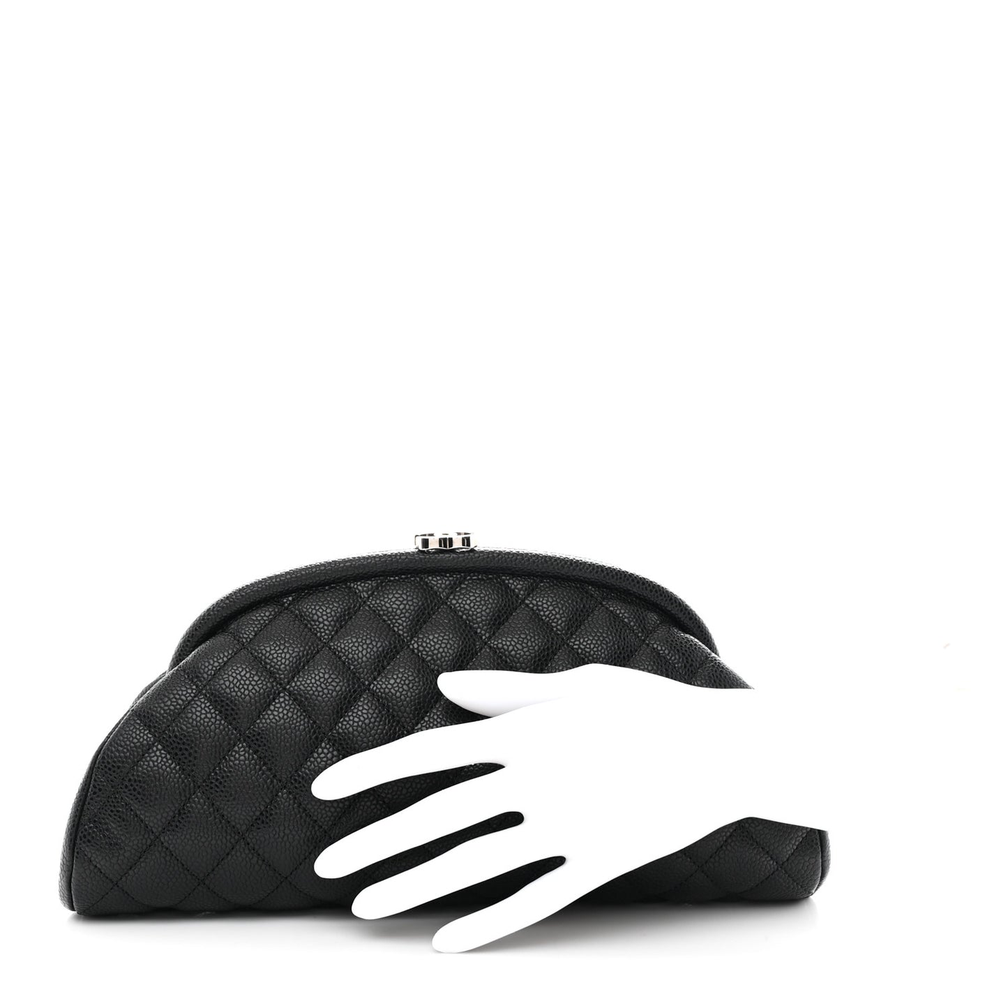 Caviar Quilted Timeless Clutch Black