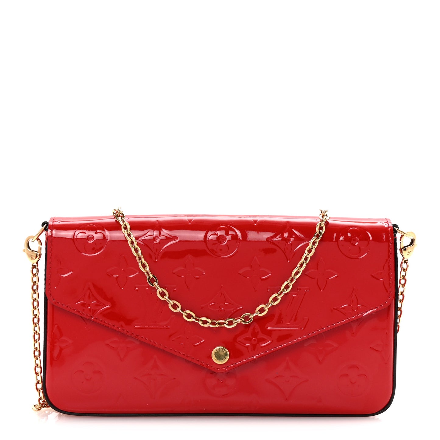 Vernis Felicie Pochette Chain Wallet Cherry