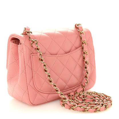 Chanel Lambskin Quilted Mini Square Flap Pink 3 of 10
