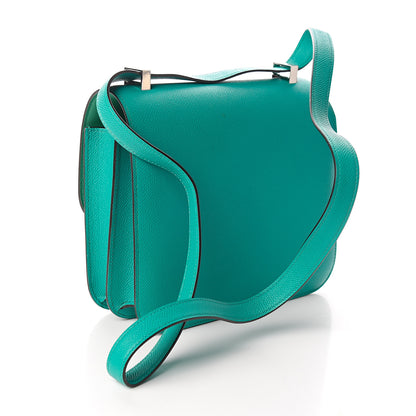 Hermes Epsom Constance 24 Bleu Paon Vert Menthe 2 of 12