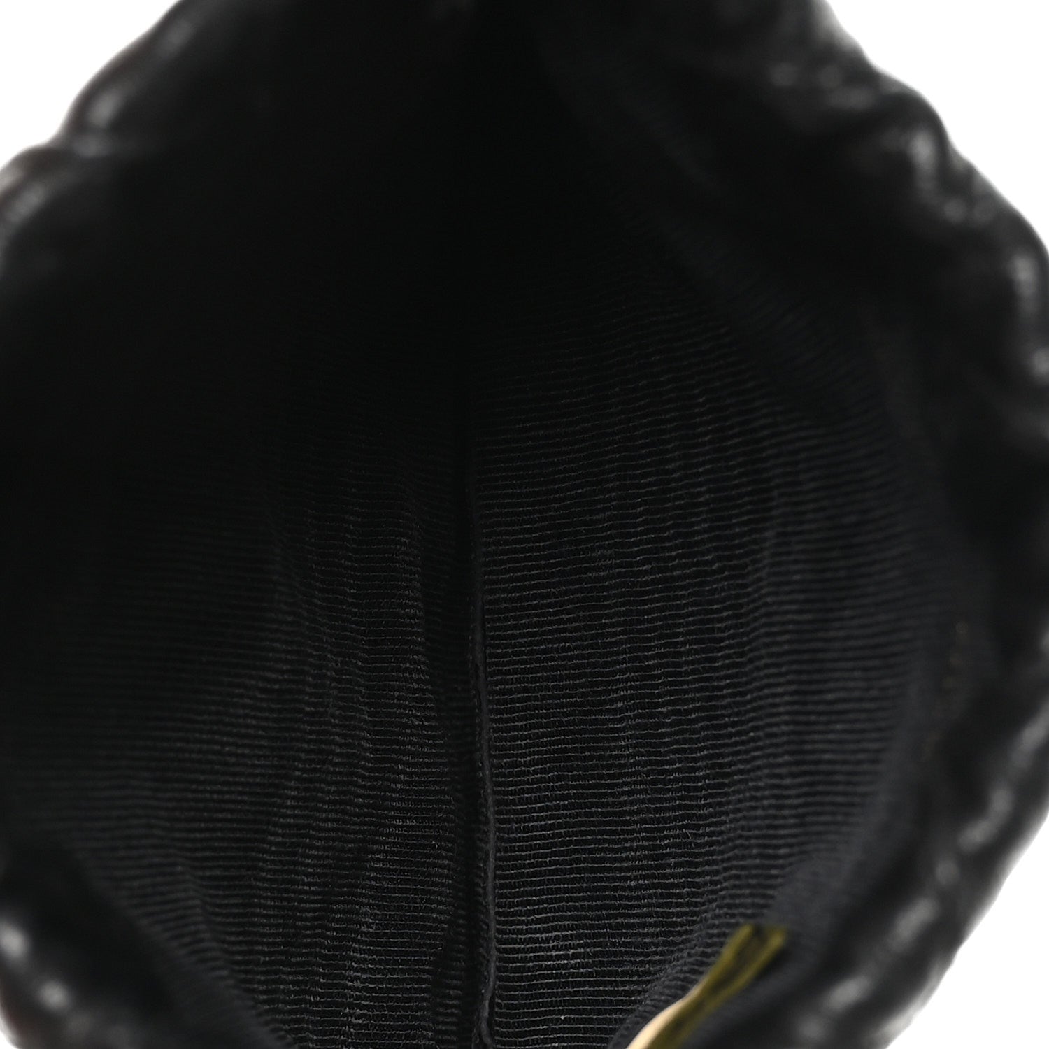 Chanel Calfskin Quilted Drawstring Pouch Black 5 of 8