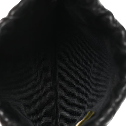 Chanel Calfskin Quilted Drawstring Pouch Black 5 of 8