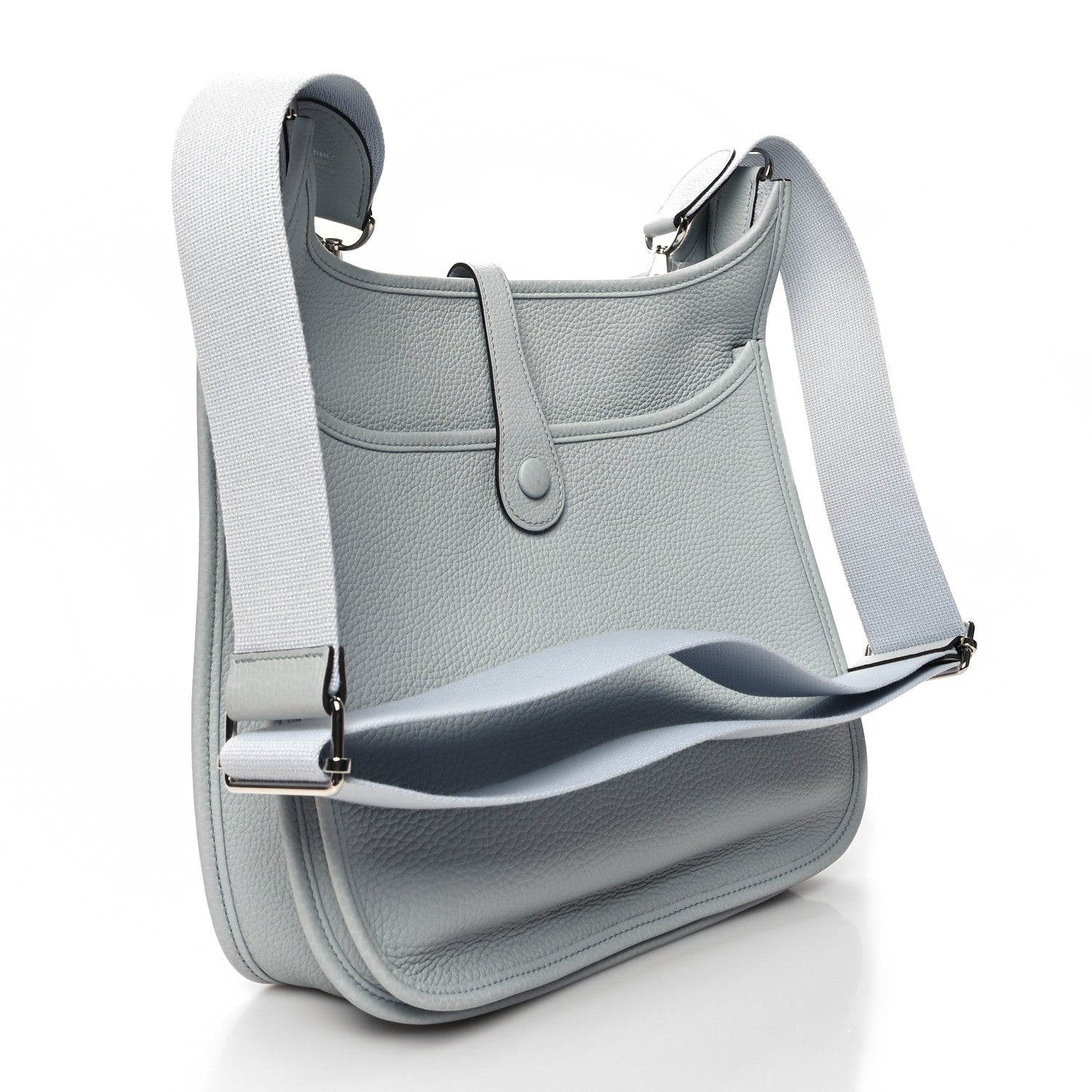 Hermes Taurillon Clemence Evelyne III PM Bleu Pale 3 of 10