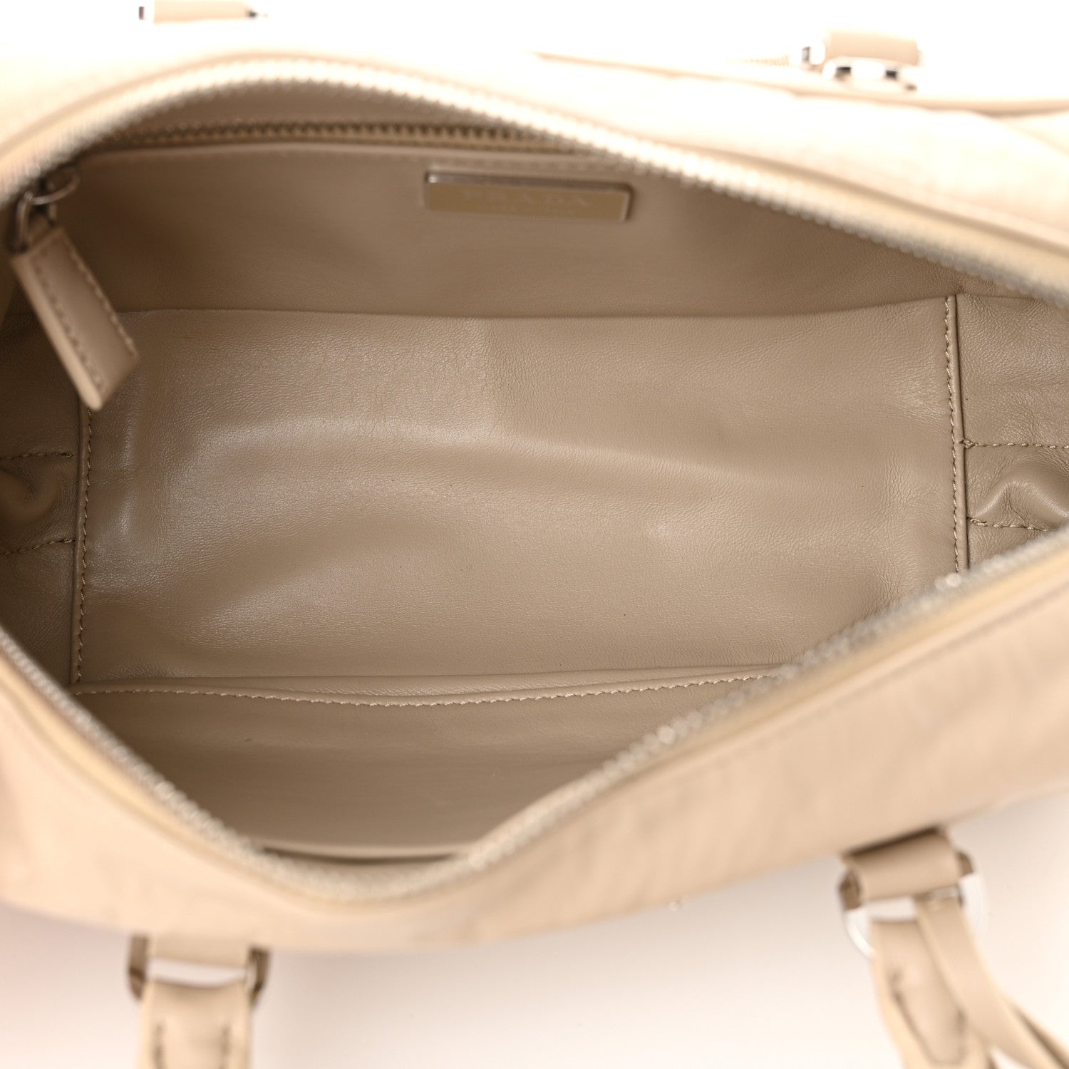 Prada Nappa Antique Small Re-Edition 2001 Two Handle Crossbody Bag Deserto 6 of 11