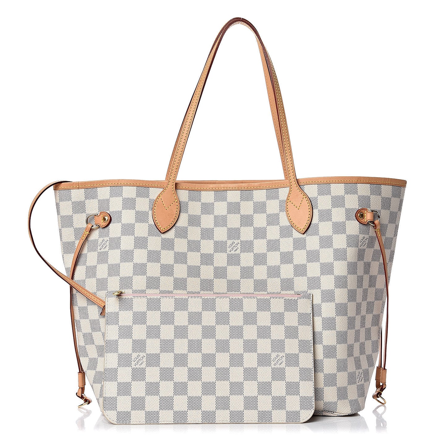 Damier Azur Neo Neverfull MM Rose Ballerine