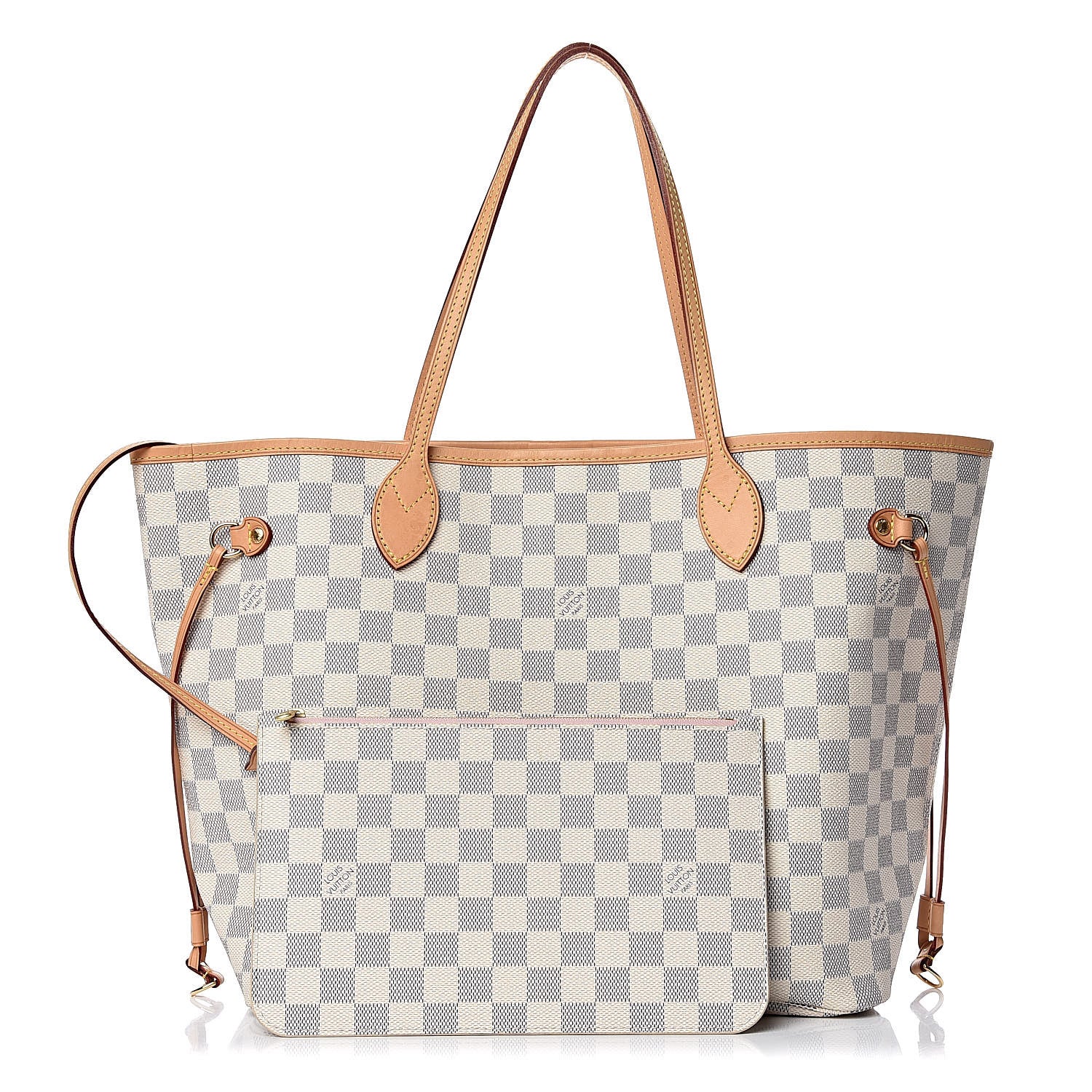Louis Vuitton Damier Azur Neo Neverfull MM Rose Ballerine 1 of 10