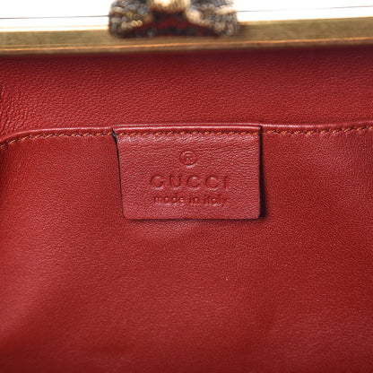 Gucci Linen Herbarium Print Broadway Box Clutch Cherry 8 of 16
