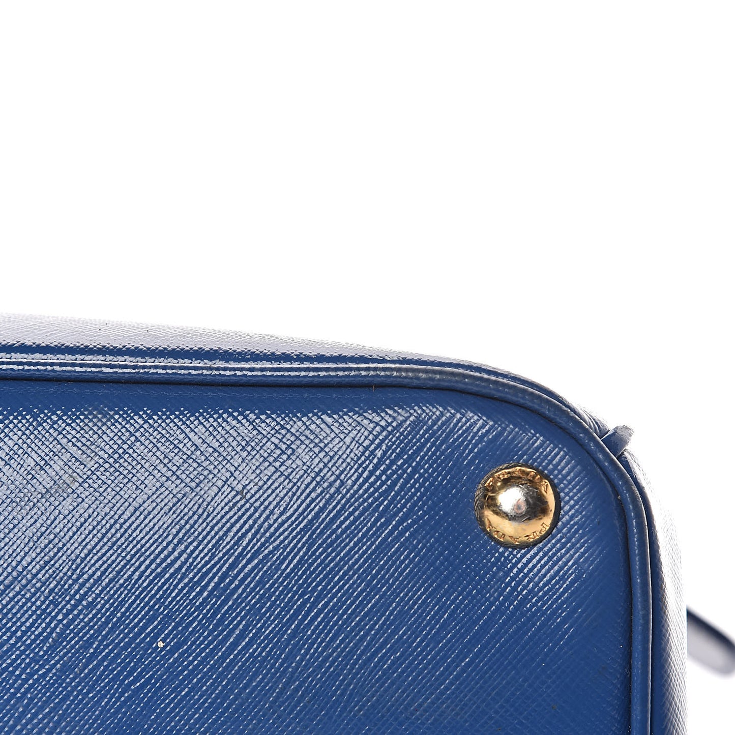 Saffiano Vernice Shopping Tote Azzurro