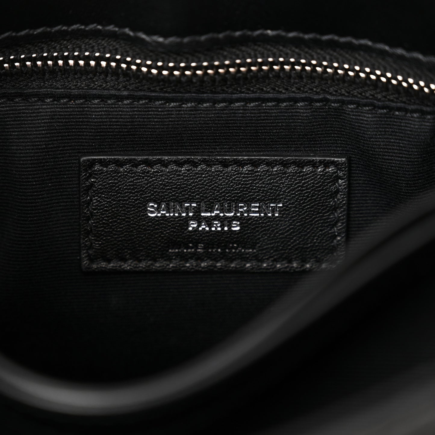 Calfskin Y Quilted Monogram Toy Loulou Crossbody Bag Black