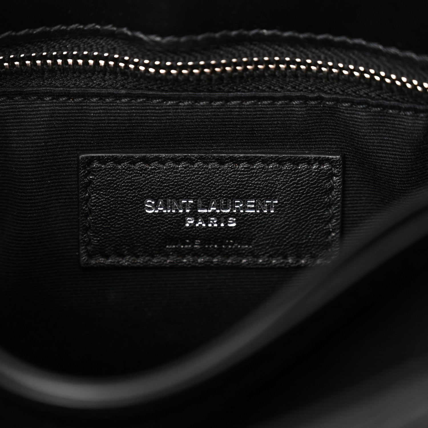 Saint Laurent Calfskin Y Quilted Monogram Toy Loulou Crossbody Bag Black 6 of 14