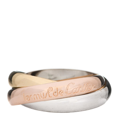 Cartier 18K Pink Yellow White Gold Classic Les Must De Cartier Trinity Ring 55 7.25 1 of 6