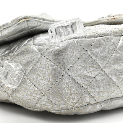 Chanel Calfskin Ice Cube On the Rocks Medium Flap Silver 9 of 15