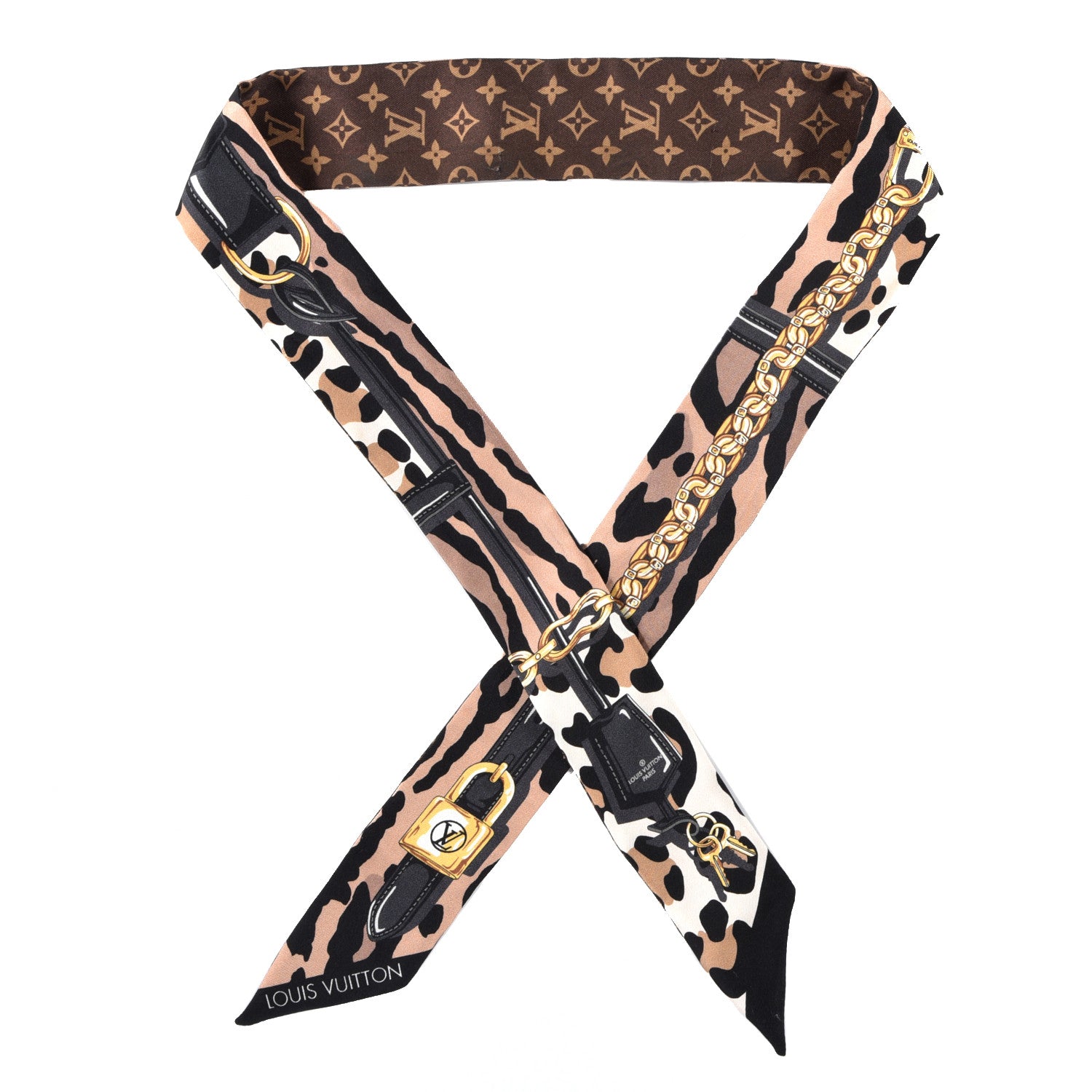 Louis Vuitton Silk Monogram Confidential Bandeau Marron 1 of 3
