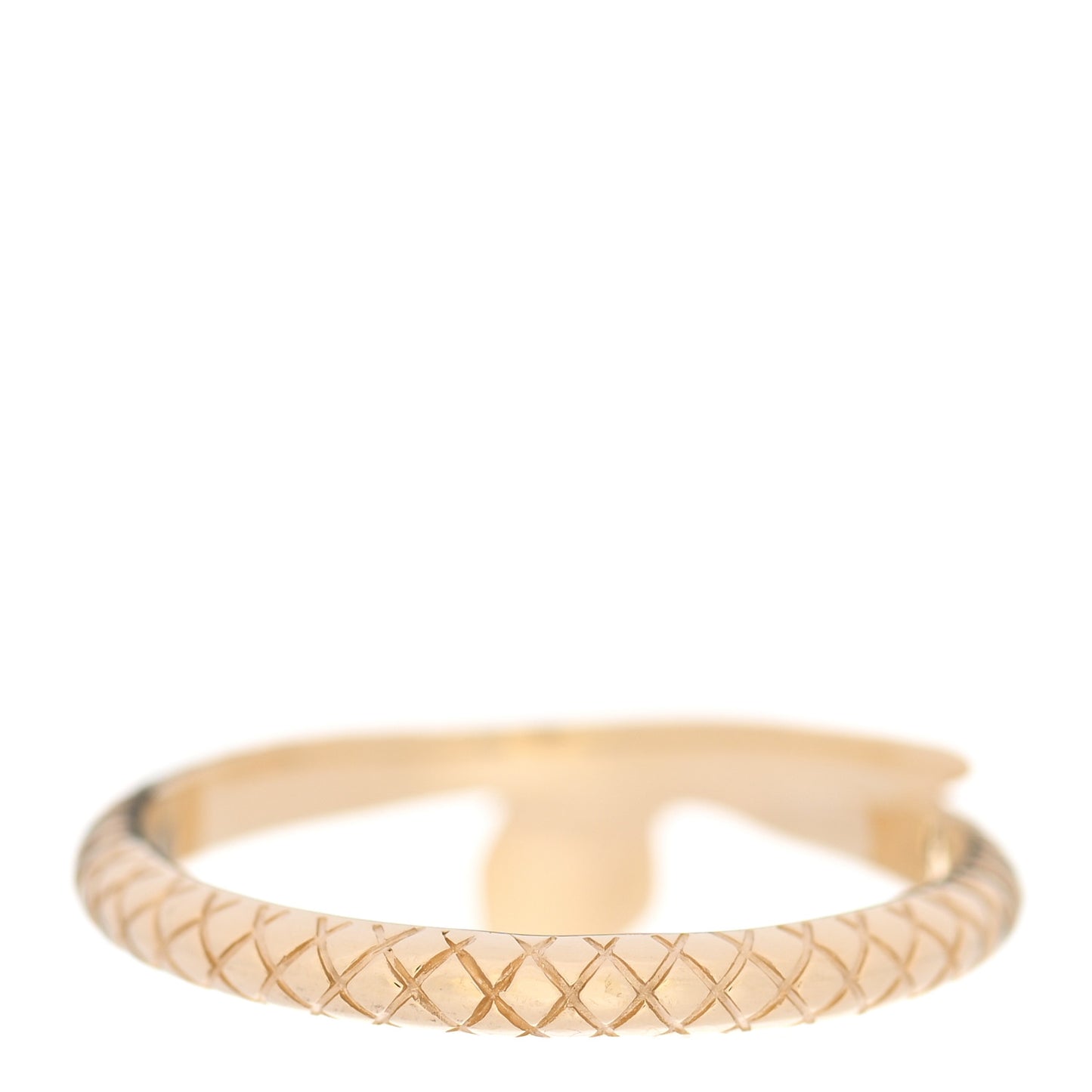 18K Yellow Gold Diamond Snake Wholeness Bookend Band Ring 58 8.5