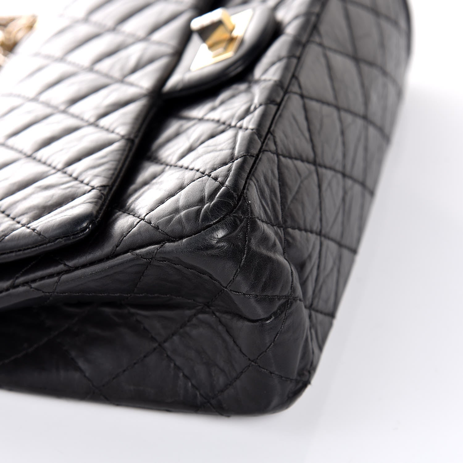 Chanel Aged Calfskin Quilted 2.55 Reissue 225 Flap Black 8 of 12