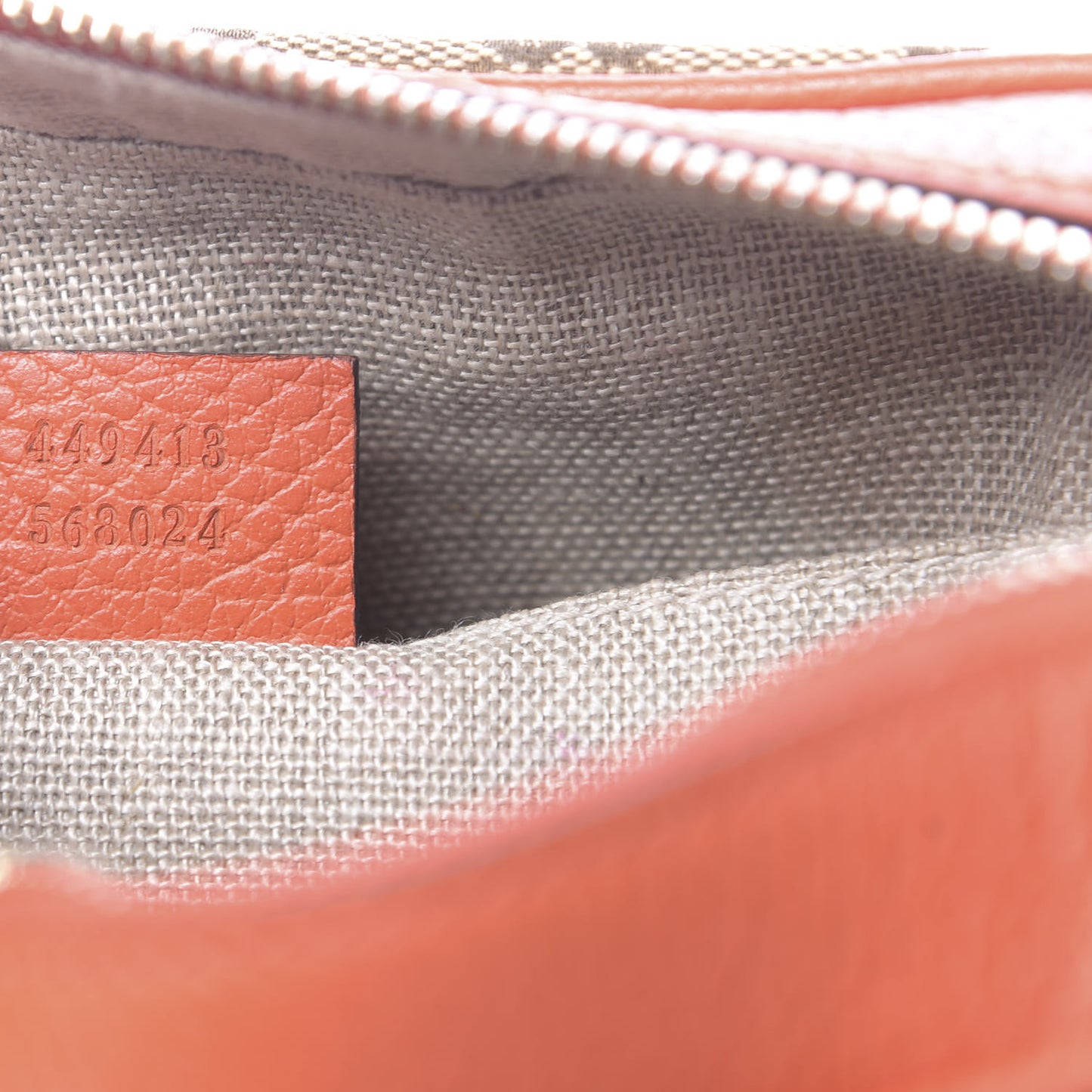 Monogram Dollar Calfskin Mini Bree Messenger Bag Beige Ebony Sun Orange