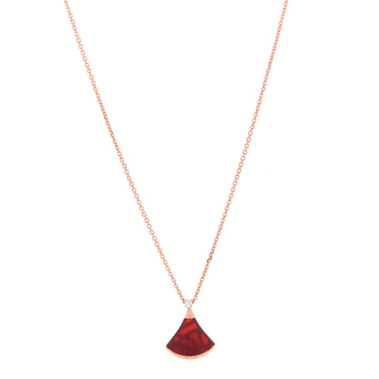 Bulgari 18K Rose Gold Diamond Carnelian Divas' Dream Pendant Necklace 1 of 6