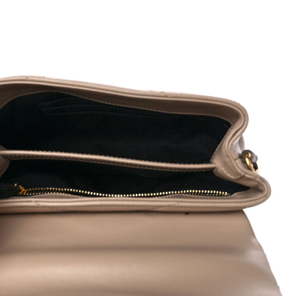 Saint Laurent Calfskin Y Quilted Monogram Toy Loulou Crossbody Bag Dark Beige 5 of 17