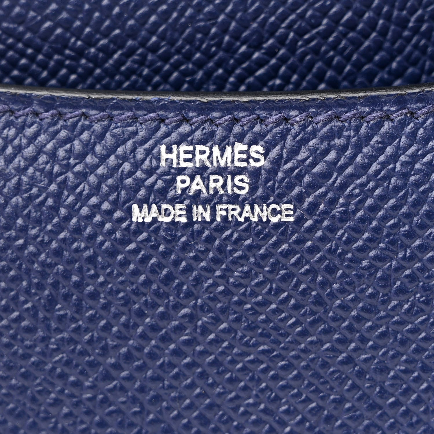 Hermes Epsom Enamel Constance 18 Bleu Saphir Orange Poppy 7 of 17