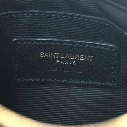 Saint Laurent Calfskin Studded Printed Fringe Medium Clutch Black Multi 6 of 7