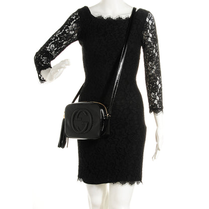 Gucci Soft Patent Small Soho Disco Bag Black 2 of 9