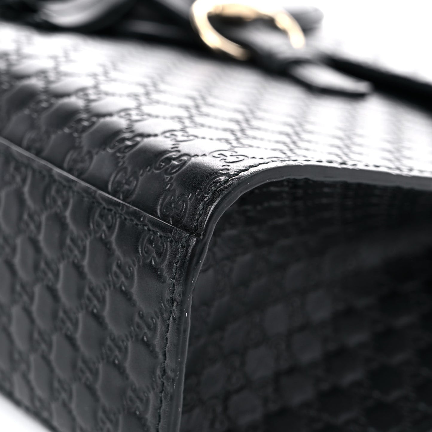 Microguccissima Medium Emily Chain Shoulder Bag Black