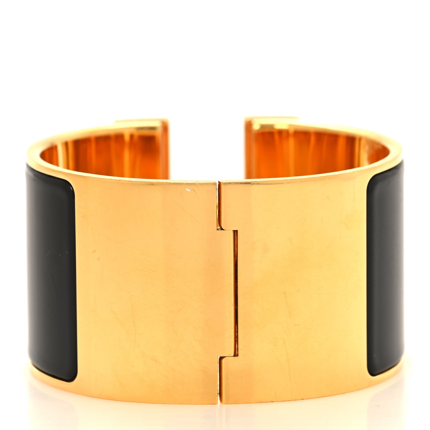 Enamel Extra Wide Clic Clac H Bracelet GM Black
