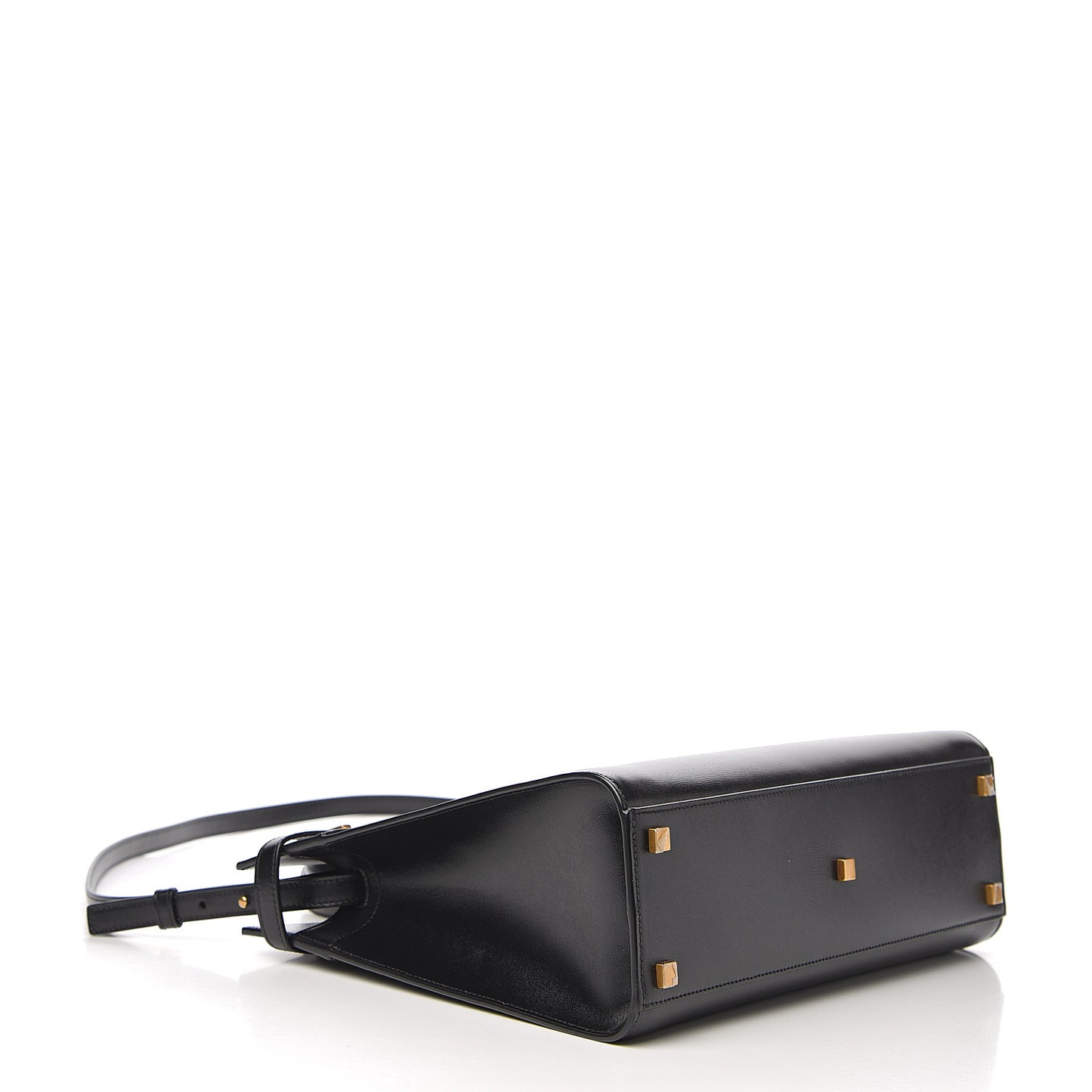 Calfskin Small Manhattan Shopper Tote Black
