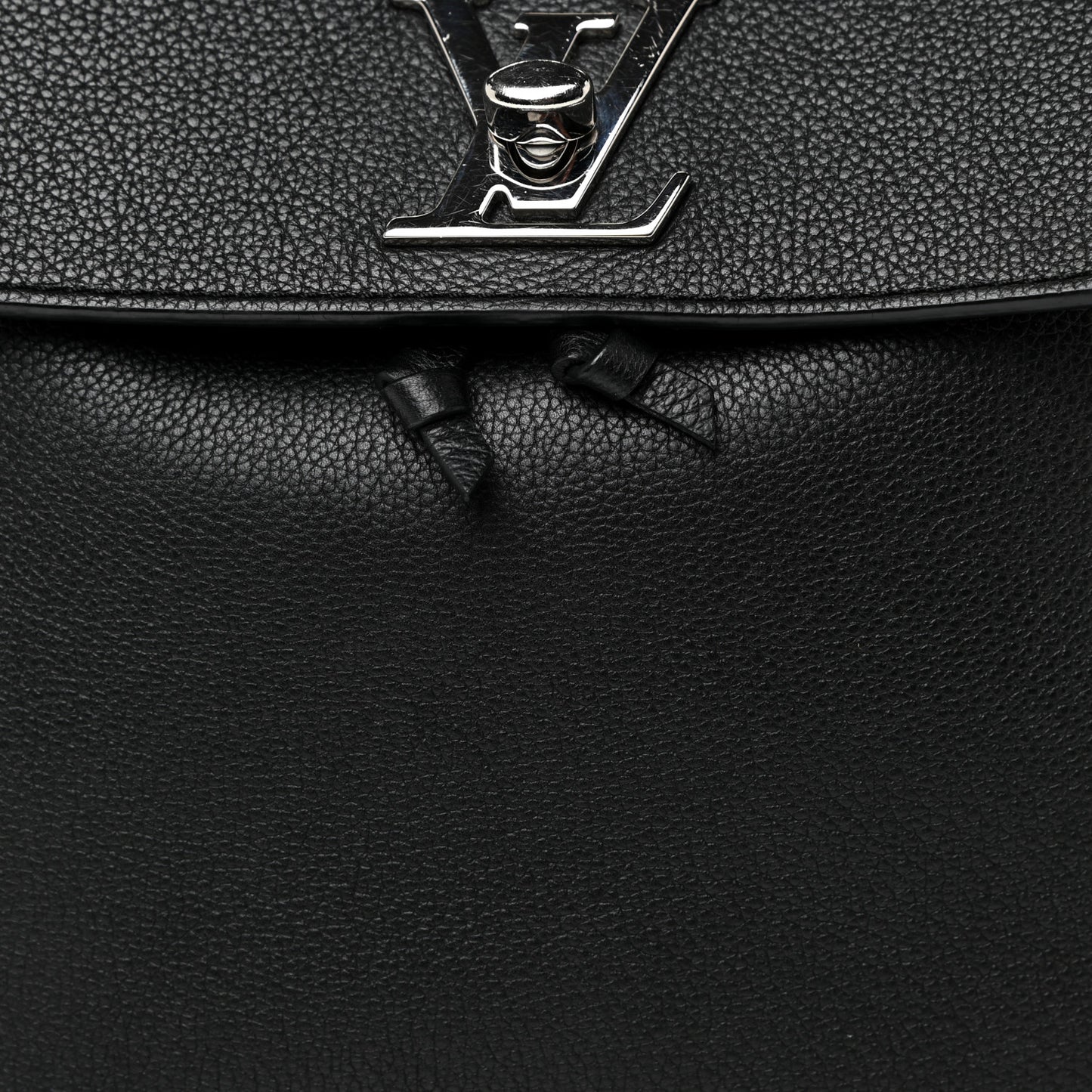 Calfskin Lockme Backpack Black