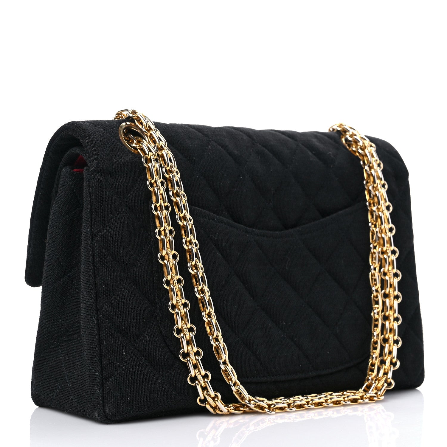 Chanel Jersey Quilted Small Double Flap Black 3 of 12