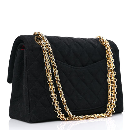 Chanel Jersey Quilted Small Double Flap Black 3 of 12