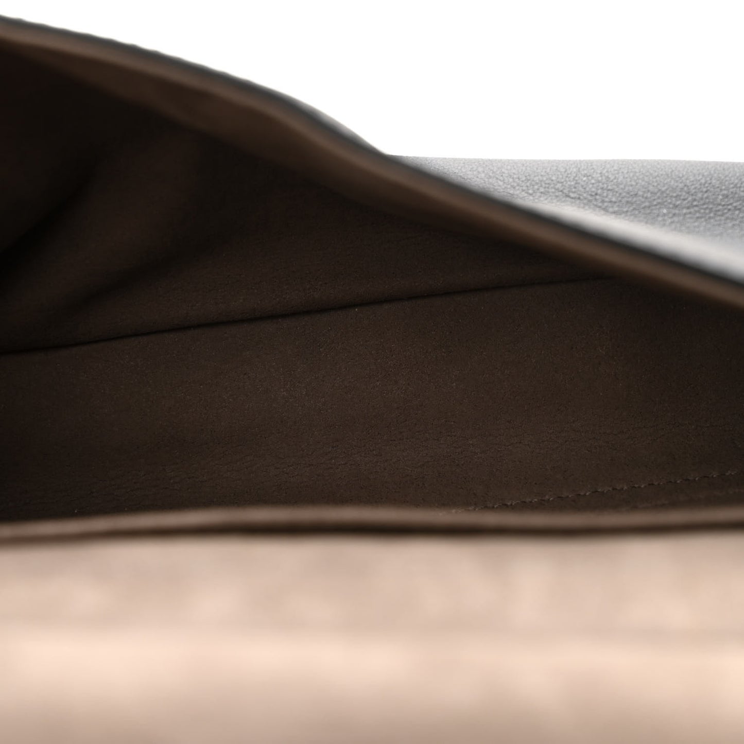 Vitello Grace Glazed Fabric FF 1974 Double F Shoulder Bag Black Mogano Panna