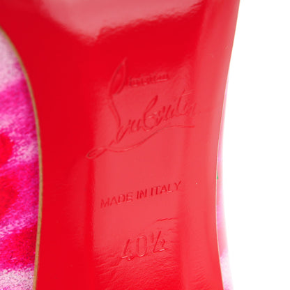 Christian Louboutin Patent Glittart Pigalle Follies 100 Pumps 40.5 Shocking Pink 6 of 8