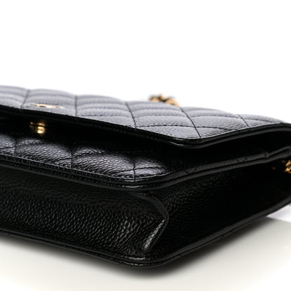 Chanel Caviar Quilted Wallet On Chain WOC Black 10 of 11
