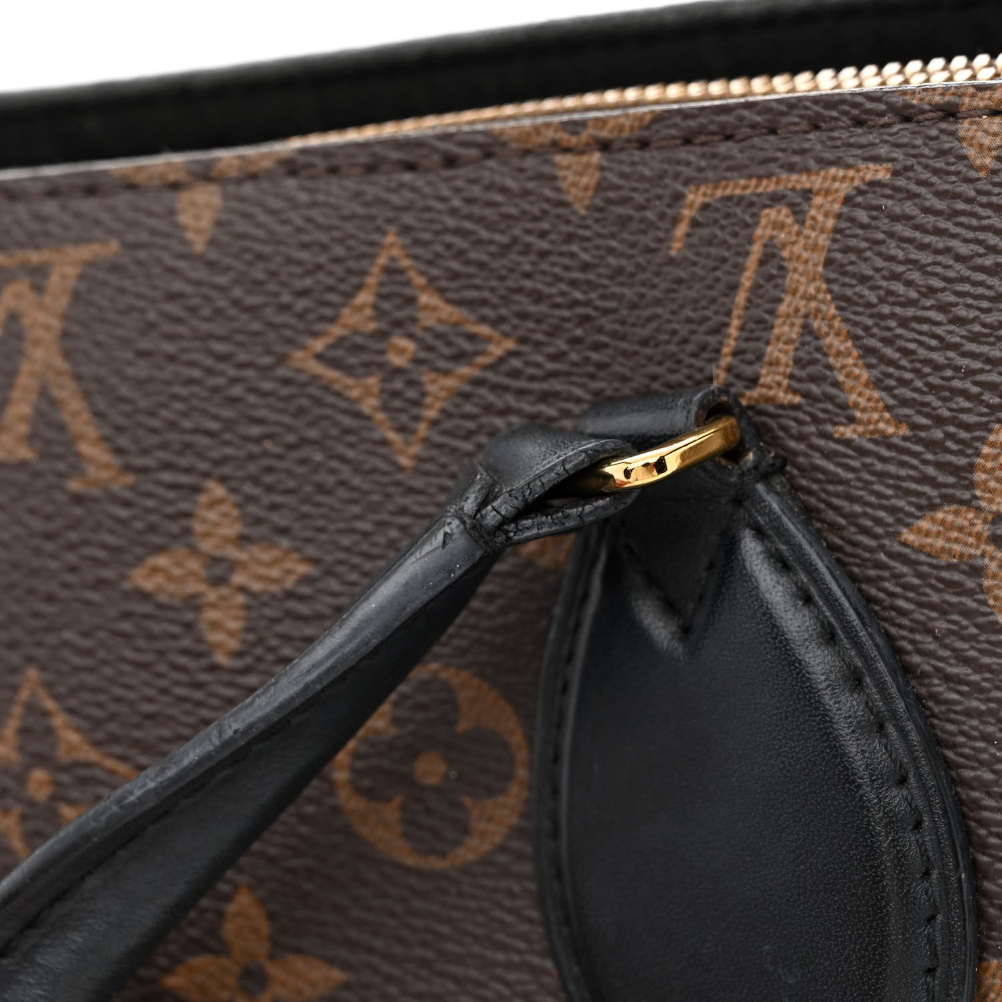 Monogram Flower Zipped Tote MM Black