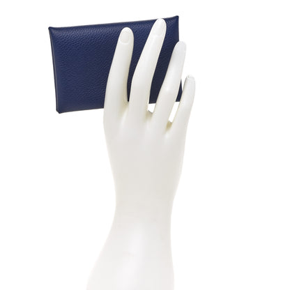 Hermes Evercolor Verso Calvi Card Case Bleu Saphir Bleu France 2 of 8