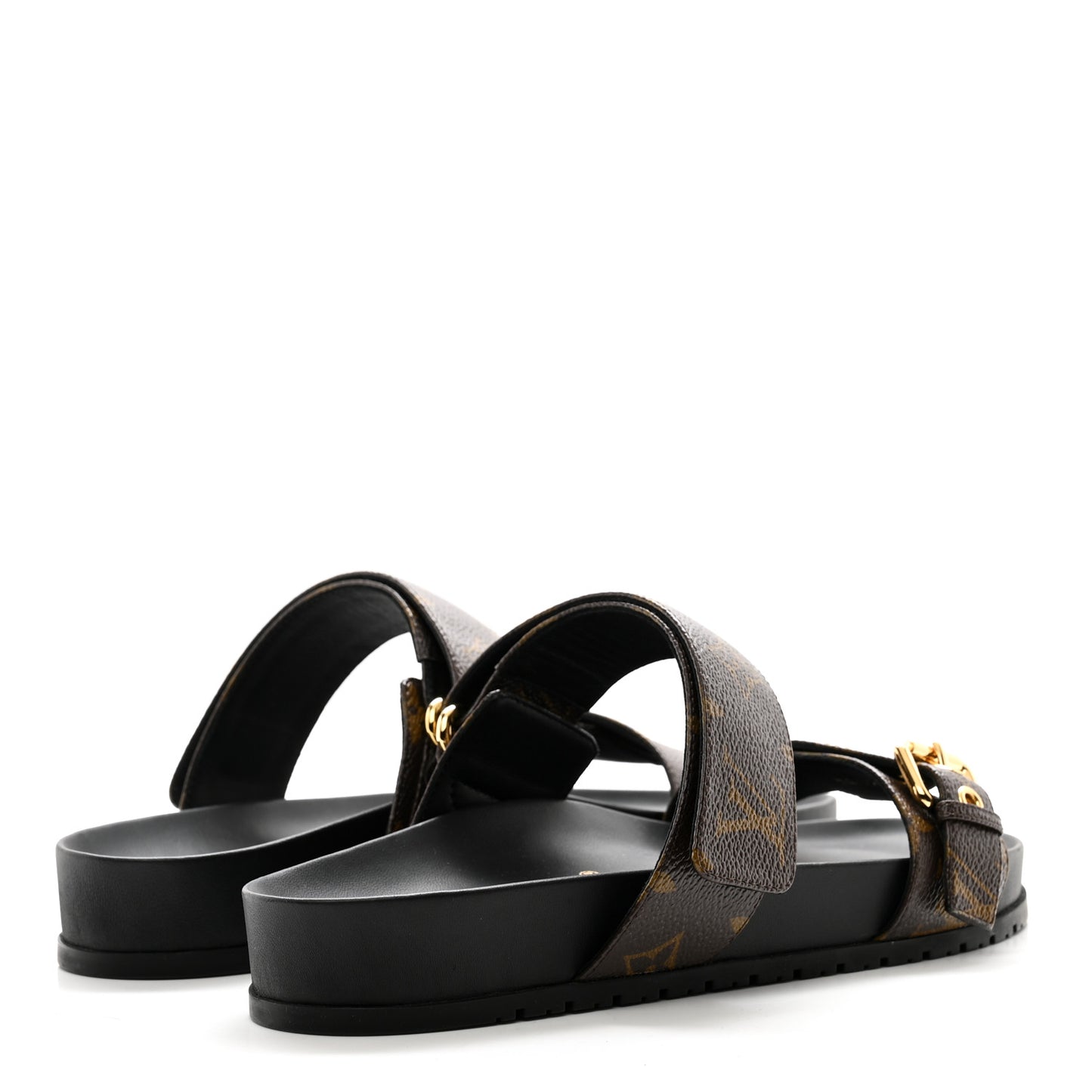 Monogram Bom Dia Mule Sandals 38.5 Black