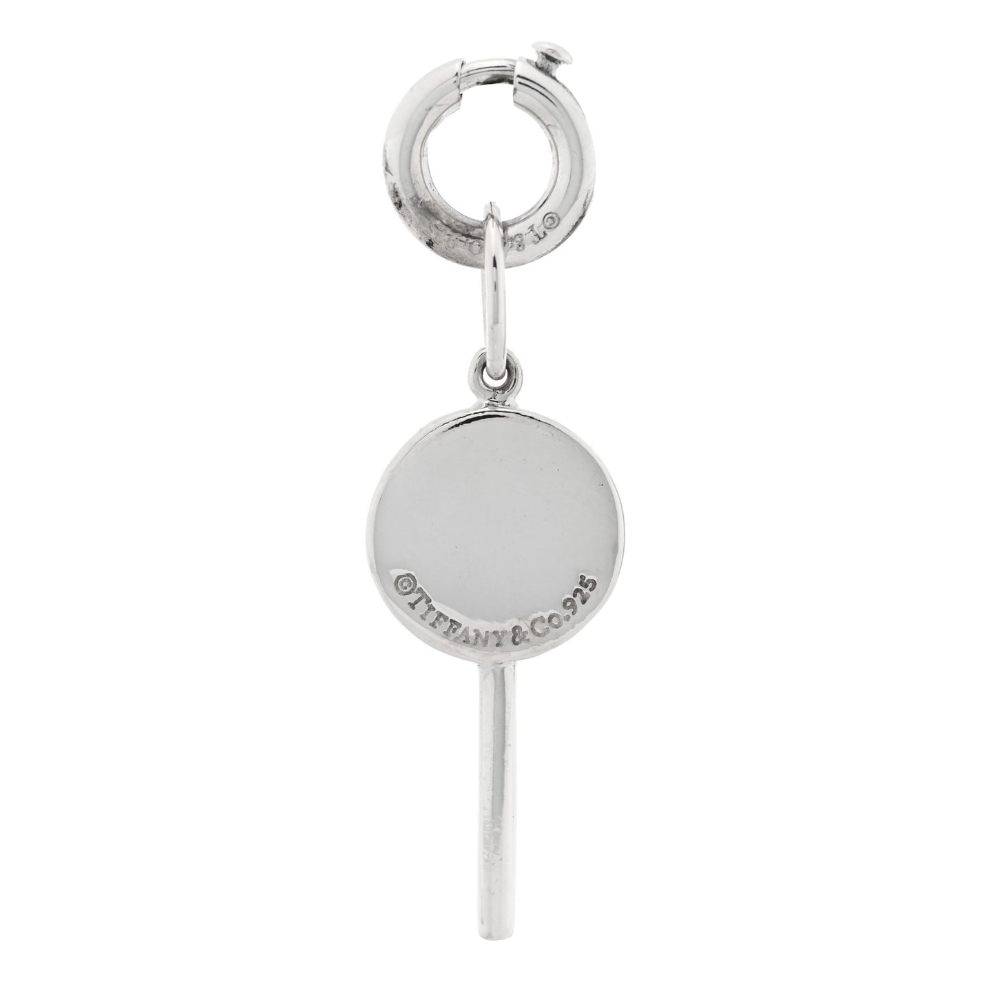 Sterling Silver Enamel Lollipop Charm Blue White
