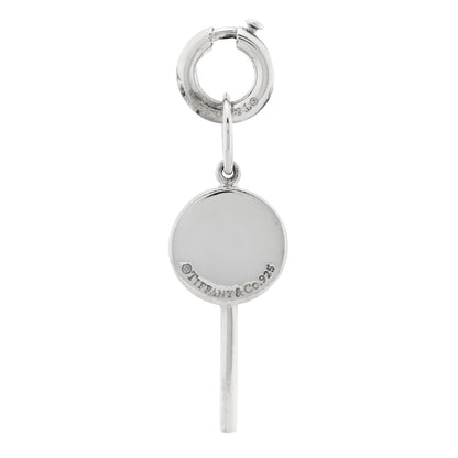 Tiffany Sterling Silver Enamel Lollipop Charm Blue White 3 of 3