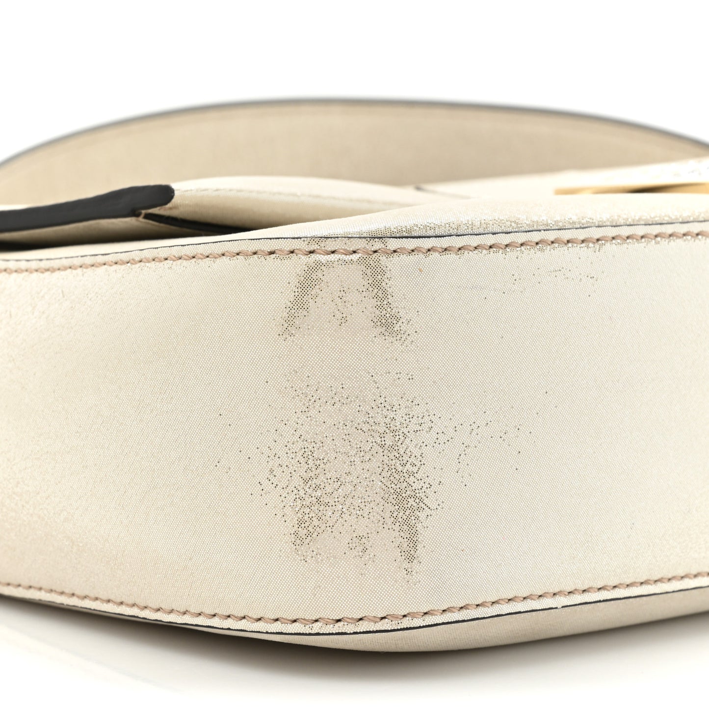 Metallic Lurex Crystal Re-Edition Baguette Gold